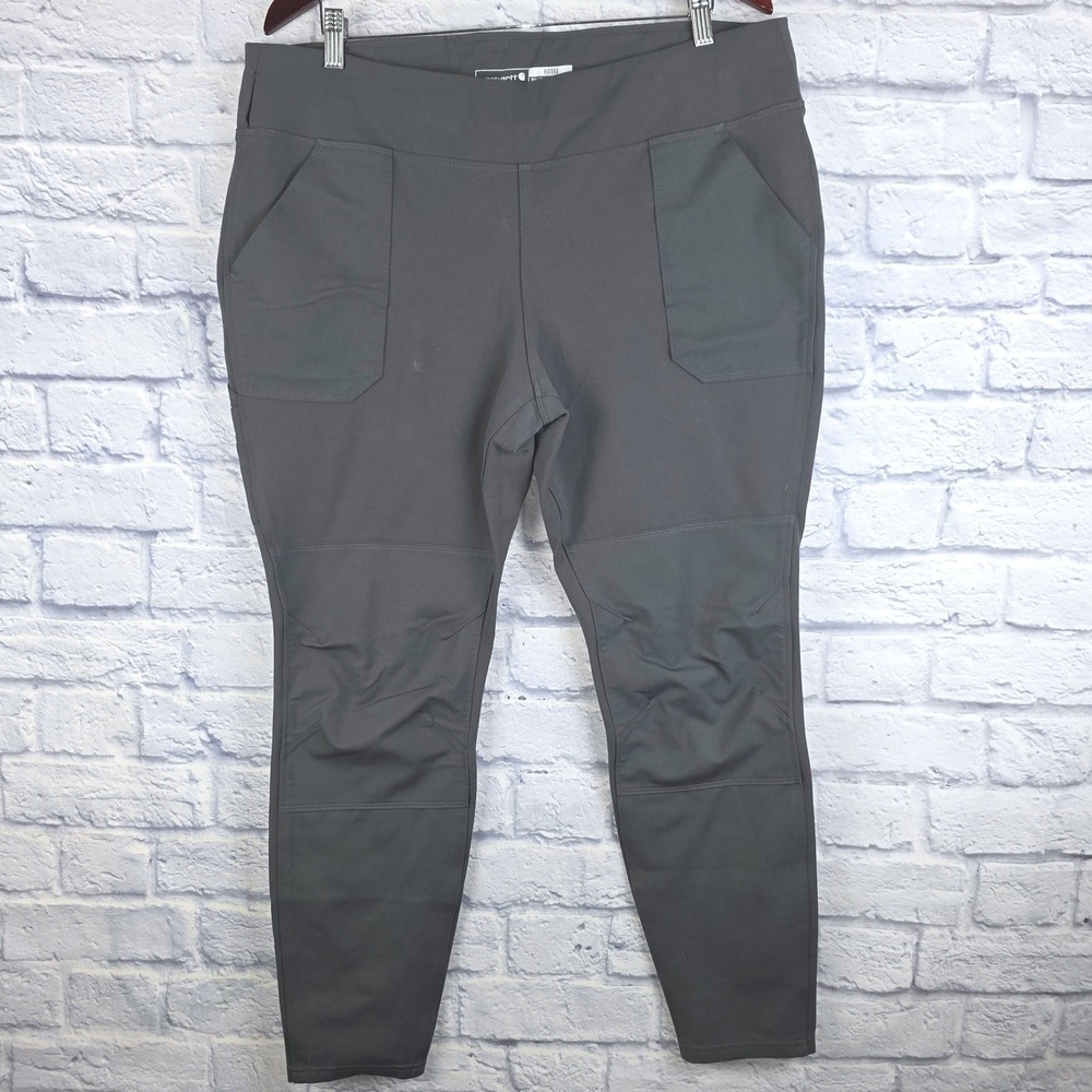 Carhartt Force Women Utility Leggings Reinforced Knees Gray Work Pants Size XL - Picture 2 of 8